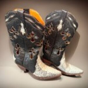 Ferrini Genuine Python Cowboy Boots Men’s Size 8.5  Exotic Snakeskin WesternBoot